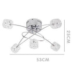 Plafonnier Chromé Cristal Aluminium Luminaire Chambre