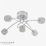 Plafonnier Chromé Cristal Aluminium Luminaire Chambre