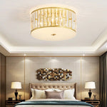 Plafonnier Cristal Doré Moderne Luxury Luminaire Chambre