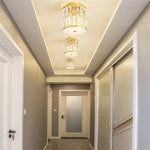 Plafonnier Cristal Doré Moderne Luxury Luminaire Chambre