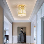 Plafonnier Cristal Doré Moderne Luxury Luminaire Chambre