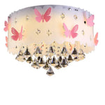 Plafonnier Cristal Led Papillons Luminaire Chambre