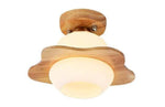 Plafonnier En Bois Fleurs 1 Lampe Luminaire Chambre