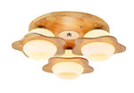 Plafonnier En Bois Fleurs 3 Lampes Luminaire Chambre