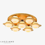 Plafonnier En Bois Fleurs Luminaire Chambre