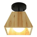 Plafonnier En Bois Style Japonais Noir - 1 Lampe Luminaire Chambre