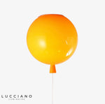 Plafonnier En Verre Coloré Ballon Orange / 20Cm Luminaire Chambre