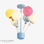 Plafonnier Enfant Verre Coloré Ballons Luminaire Chambre