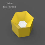 Plafonnier Hexagonal Couleur Géométrique Jaune - 25 X 20Cm Luminaire Chambre