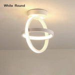 Plafonnier Led Anneau Métal Design Blanc / Rond Froide Luminaire Chambre