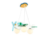 Plafonnier Led Avions En Bois Enfant Bleu Ciel Luminaire Chambre