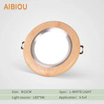 Plafonnier Led Bois Aibiou Large - Lumière Froide Luminaire Chambre