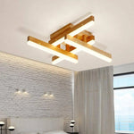 Plafonnier Led Bois Design Loft Luminaire Chambre