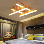 Plafonnier Led Bois Design Loft Luminaire Chambre