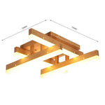 Plafonnier Led Bois Design Loft Luminaire Chambre