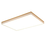 Plafonnier Led Bois Et Métal Rectangulaire Luminaire Chambre