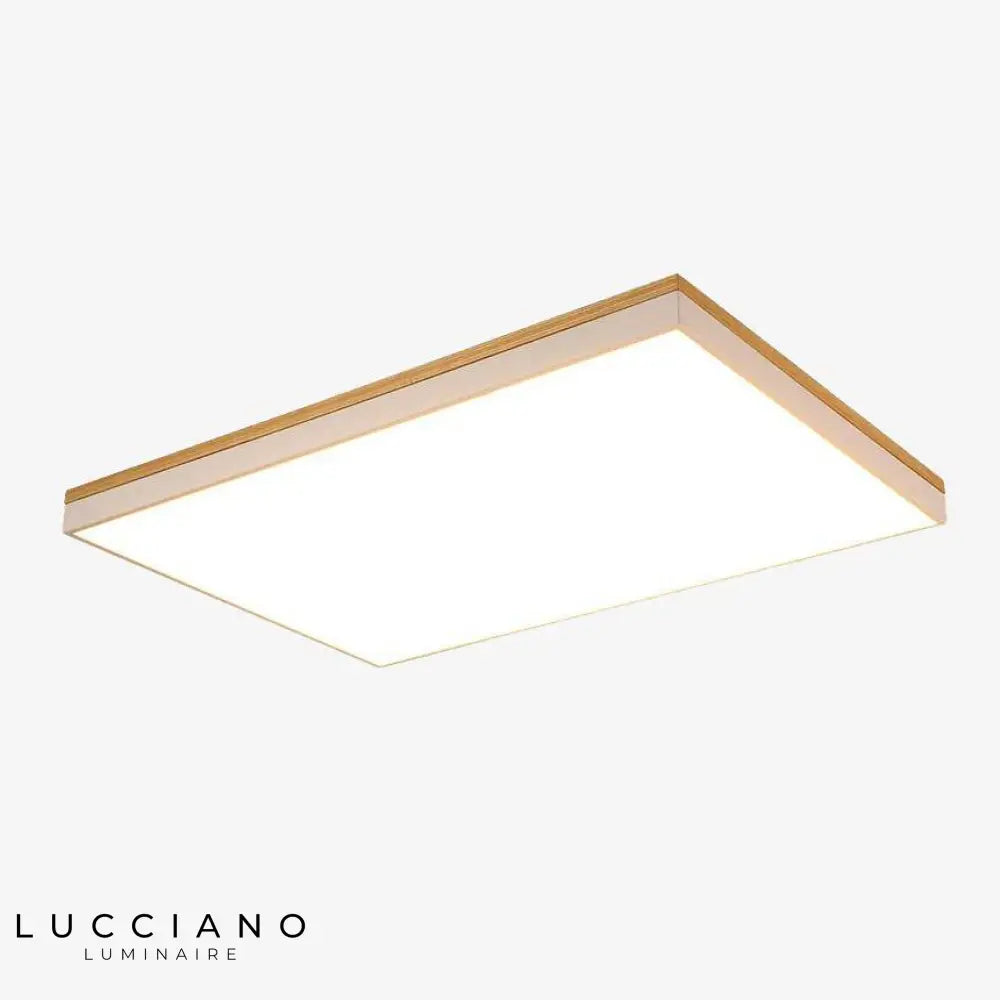 Plafonnier Led Bois Et Métal Rectangulaire Luminaire Chambre