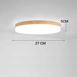 Plafonnier Led Bois Moderne Design A - 26Cm / Chaude Luminaire Chambre