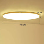 Plafonnier Led Bois Moderne Design C - 48Cm / Chaude Luminaire Chambre