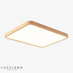 Plafonnier Led Bois Rectangle Arrondi Luminaire Chambre