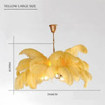 Plafonnier Led Carnaval À Plumes Colorées Jaune / L Luminaire Chambre