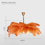 Plafonnier Led Carnaval À Plumes Colorées Orange / L Luminaire Chambre