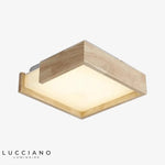 Plafonnier Led Carré En Bois Luminaire Chambre