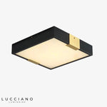 Plafonnier Led Carré Marbre Métal Luminaire Chambre