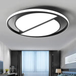 Plafonnier Led Cercle Décalé Design Luminaire Chambre