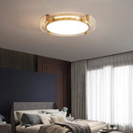 Plafonnier Led Cercles Dorés Moderne Luminaire Chambre