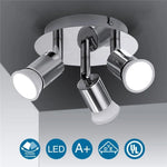 Plafonnier Led Chromé 3 Spots Moderne Luminaire Chambre