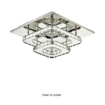 Plafonnier Led Cristal Carré 30X30Cm - B / Chaude Luminaire Chambre