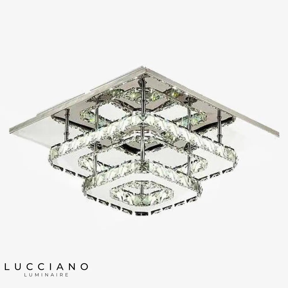 Plafonnier Led Cristal Carré Luminaire Chambre