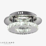 Plafonnier Led Cristal Chrome Entrée Luminaire Chambre