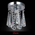 Plafonnier Led Cristal Chromé Transparent Luminaire Chambre