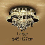 Plafonnier Led Cristal Florale 45Cm - A Luminaire Chambre