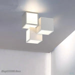 Plafonnier Led Cubes Métal Design Luminaire Chambre