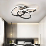 Plafonnier Led Design Anneaux Métal Loft Luminaire Chambre