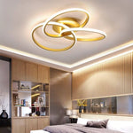 Plafonnier Led Design Anneaux Métal Loft Luminaire Chambre