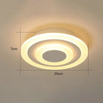 Plafonnier Led Design Métal Circulaire/Square Cercle - Blanc / Chaude Luminaire Chambre