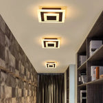 Plafonnier Led Design Métal Circulaire/Square Luminaire Chambre