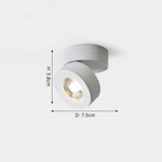 Plafonnier Led Design Réglable Hatleen Blanc - F D7.5X5.8Cm / Naturelle Luminaire Chambre