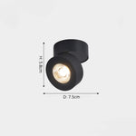 Plafonnier Led Design Réglable Hatleen Noir - F D7.5X5.8Cm / Naturelle Luminaire Chambre