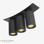 Plafonnier Led Design Spots Noir / Naturelle Luminaire Chambre