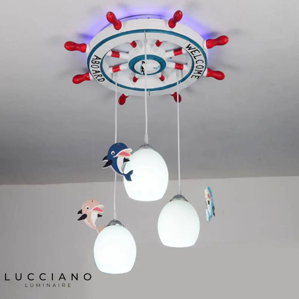 Plafonnier Led Enfant Dauphin Suspendu Luminaire Chambre