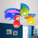 Plafonnier Led Enfant Hélice Colorée Luminaire Chambre