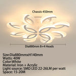 Plafonnier Led Fleur Moderne Jalen 12 Lumières - Blanc Luminaire Chambre