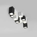 Plafonnier Led Géométrique Noir Et Blanc Luminaire Chambre