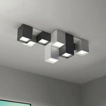 Plafonnier Led Géométrique Noir Et Blanc Luminaire Chambre