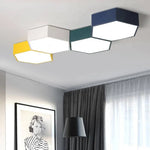 Plafonnier Led Hexagonal Honeycomb Luminaire Chambre